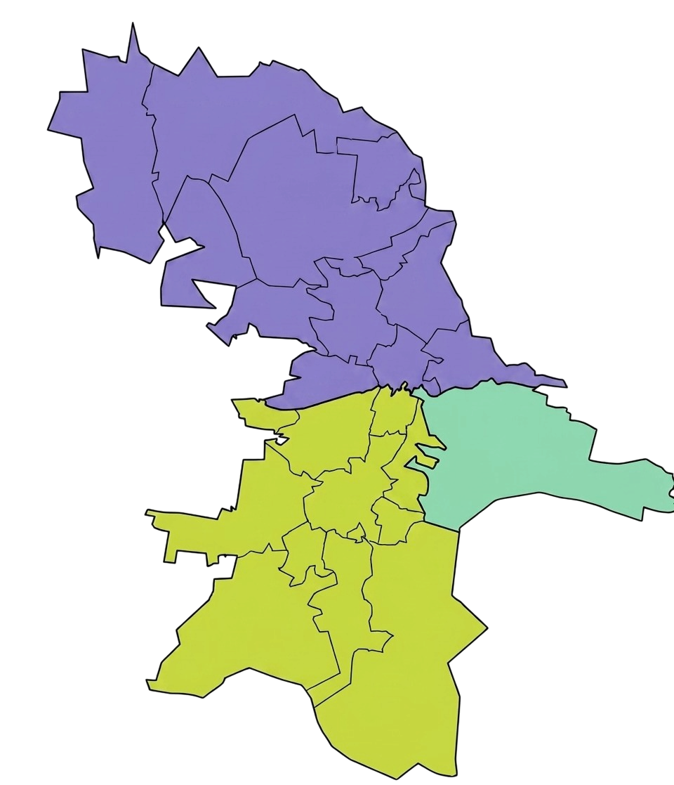 Mapa de Saltillo, Arteaga y Ramos Arizpe